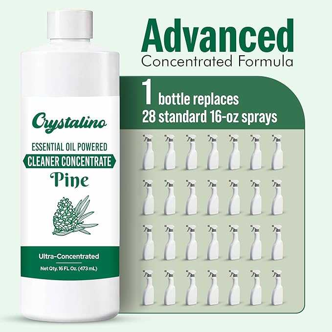 Pine Needle Natural Cleaning Concentrate |16 oz| Cleaner Concentrate, Pine Essential Oil Cleaner, Best Non Toxic All Purpose Cleaning Supplies, Inspired Blyss Aroma Mop Soap