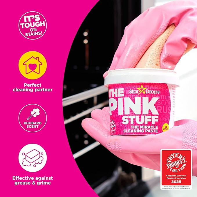 Stardrops - The Pink Stuff - Miracle Cleaning Ultimate Bundle – Paste, Multi-Purpose Spray, Bathroom Foam Spray, and Cream Cleaner – Ideal for Kitchens, Bathrooms, Outdoors, and More