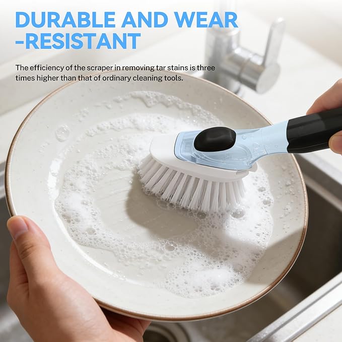 Dish Brush Refills 4 Pack, White Replacement Brush Heads Compatible with OXO Dish Brush & OXO Dish Scrubber