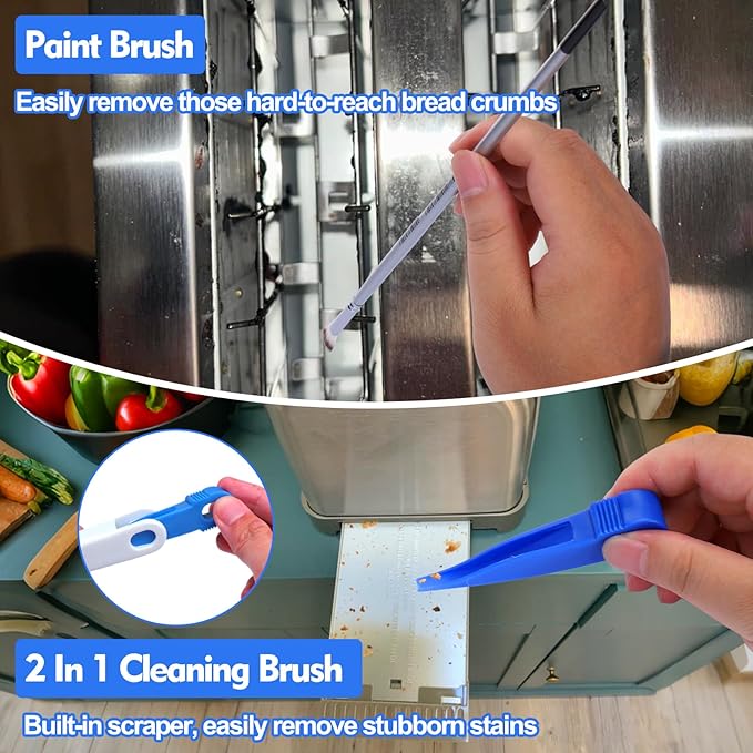 XANGNIER Toaster Cleaning Brush Set,5 Pcs Cleaner Supplies Tools kit for Toasters 2 Slice/ 4 Slice Accessories(Excluding Toaster)