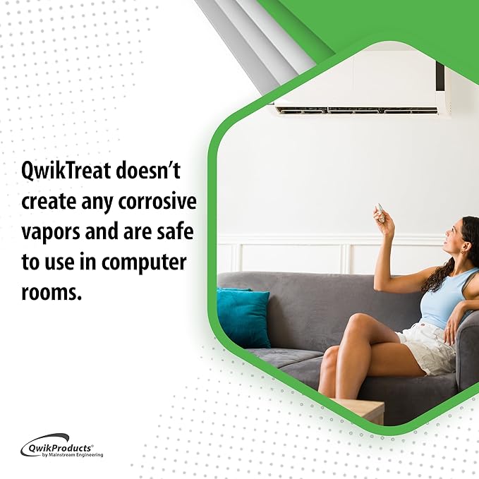 QwikTreat Condensate Pan AC Drain Line Tablets, AC Drain Line Cleaner, Remove HVAC Pipe Clogs and Control Odors for Effective Maintenance, 100 Tabs