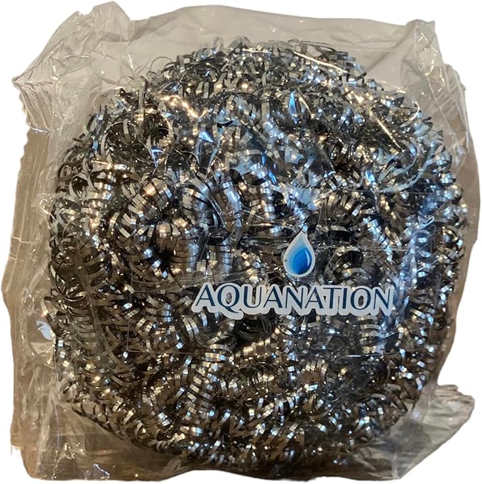 AquaNation Premium Stainless Steel Scouring Pads [Large 50 Gram] | Heavy Duty 12 Pack | Industrial & Commercial Grade Steel Wool Scrubbers | Individually Wrapped Scrubbing Sponges