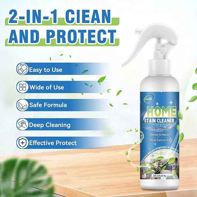 Wall Cleaner Spray, Household Mold Stain Cleaning Spray Deep Clean, All-Purpose Cleaner Spray for Tiles, Walls, Ceiling, Deck, Wood, Brick, Showers, Kitchen, Sink, Grout, Washing Machine Gasket