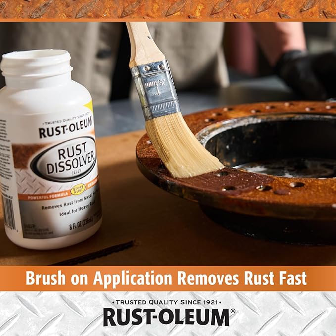 Rust-Oleum Rust Dissolver Jelly | Heavy-Duty Corrosion Remover for Metal Tools, Cars, Bikes, Grills, Bolts, Firearms & More | 8 oz | 6 Pack