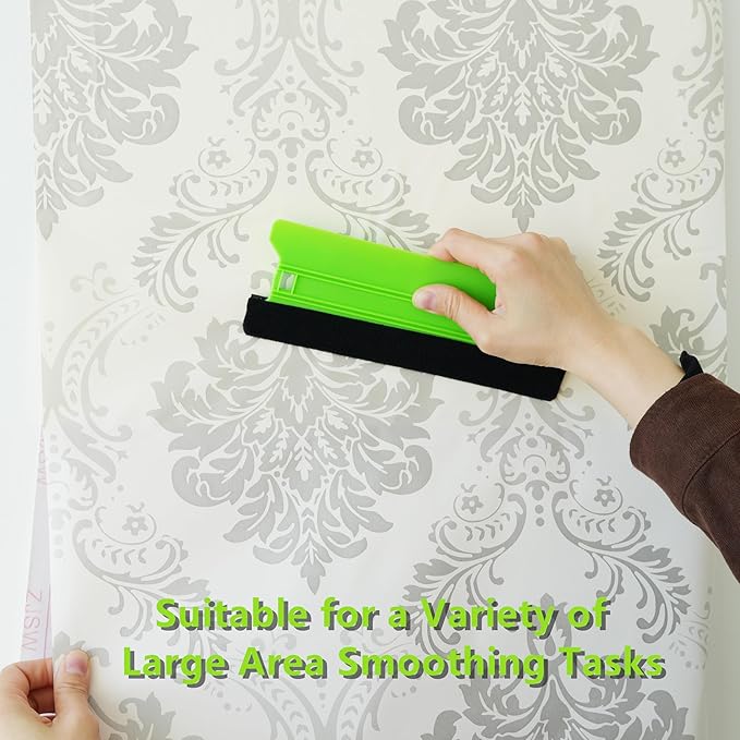 2Pcs Plastic Felt Squeegee, 8.3inch Long Wallpaper Smoother, for Clean & Smoothing, Vinyl Wrap Squeegee, Window Tint Squeegee, Vinyl Scraper, Decal Applicator, Scratch-Free