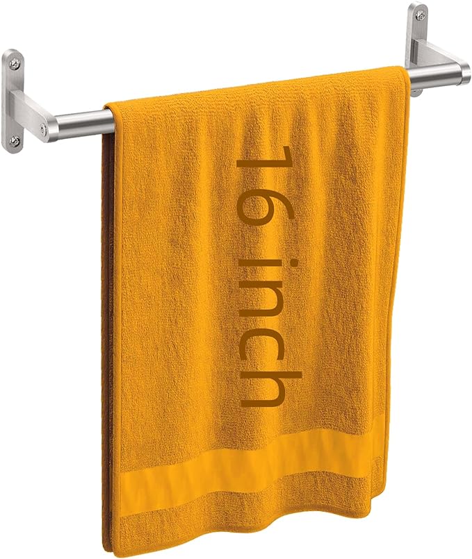 16 Inch Bathroom Towel Bar, KLJKPA Towel Racks for Bathroom Wall Mounted, Stainless Steel Heavy Duty Modern Single Towel Bar Holder, Brushed Nickel