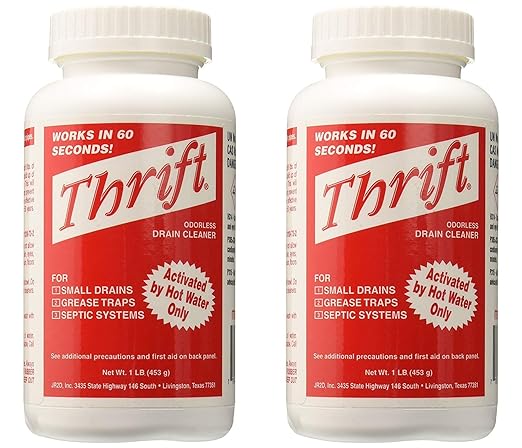 Thrift T-100 Alkaline Based 1-Pound Granular Drain Cleaner (2-(Pack))