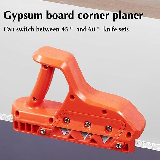 Plasterboard Gypsum Board Edger Plane 60 Degree Bevel Angle Plasterboard Chamfer Fast Cutter with 10Pcs Blades