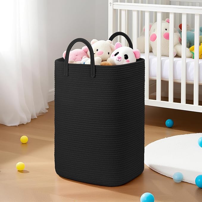 Artfeel Laundry Basket,Woven Cotton Rope Laundry Hamper,40L Versatile Storage for Dirty Clothes,Baby Toys,and Blankets in Bathroom, Nursery,and Living Room