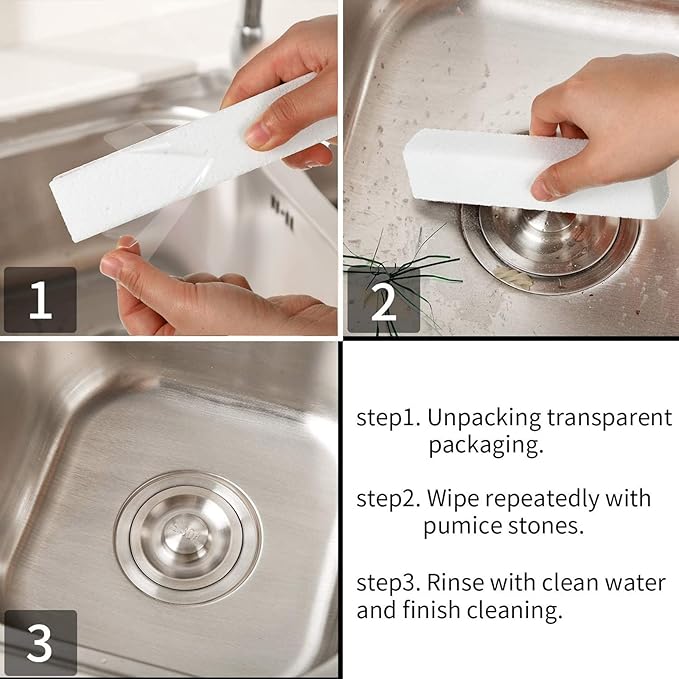 Norme 30 Pack Pumice Stones for Toilet Bowl Cleaning Scouring Pad Pumice Stick Cleaner for Cleaning Toilets Bathtubs Grills Kitchen Oven Stove Swimming Pools Sinks 5.9 x 1.4 x 0.9''(White)