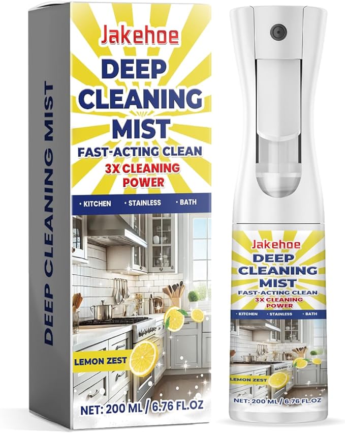 Deep Cleaning Mist, Lemon Zest, 200ml, Fast-Acting Kitchen and Bath Cleaner, 3X Cleaning Power
