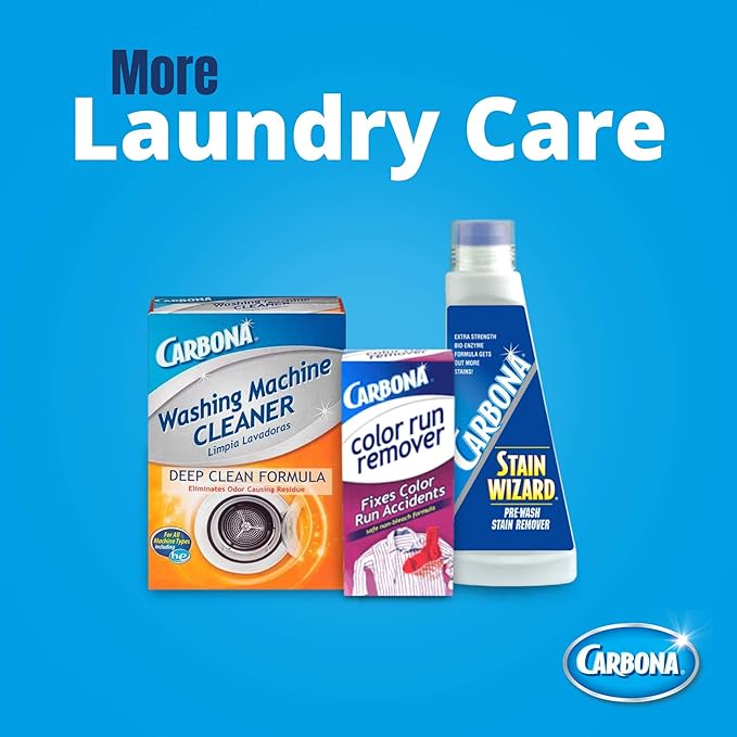 Carbona® Washing Machine Cleaner | Eliminates Odor & Residue | 3 Count, 2 Pack