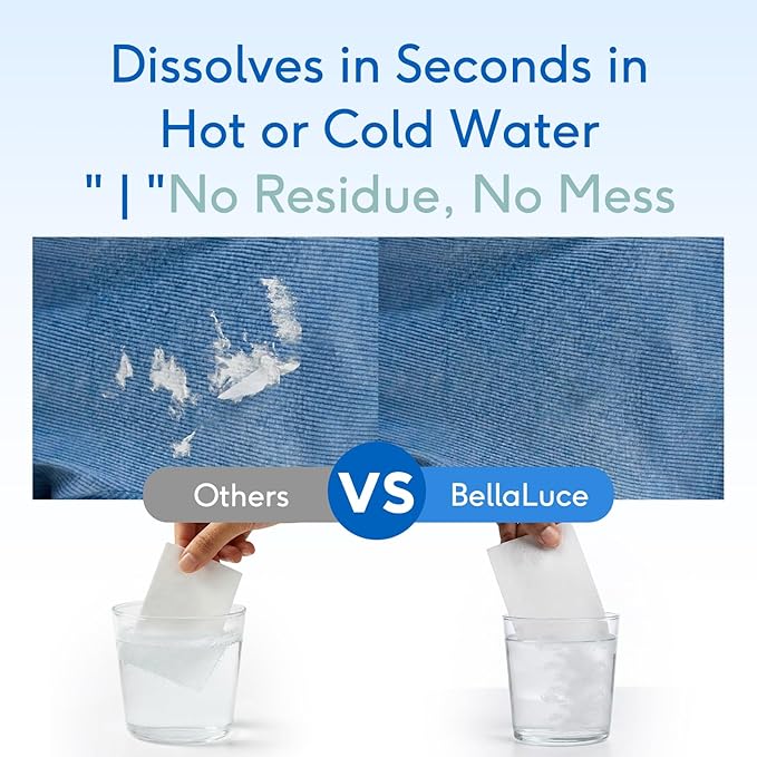 BellaLuce Laundry Detergent Sheets – 240 Loads Fresh Scent, Hypoallergenic & Eco-Friendly Laundry Sheets Detergent, Plastic-Free Washer Sheets for Home, Dorm & Apartment