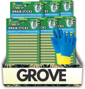 6x Green Gobbler Strip Drain Cleaner and Deodorizer 1.47 oz Bundle with Cleaning Gloves – Drain Smell Eliminator & Breaks Down Matter in Drains – Easy-to-Use Deodorizing Strips – Gift Set (7 Items)