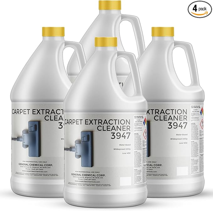 Carpet Extraction Cleaner - Water-Based Professional Deep Clean Carpet Cleaner Solution for Machine - Heavy Duty Stain Remover, Pet-Friendly, Ideal for Residential & Commercial Use