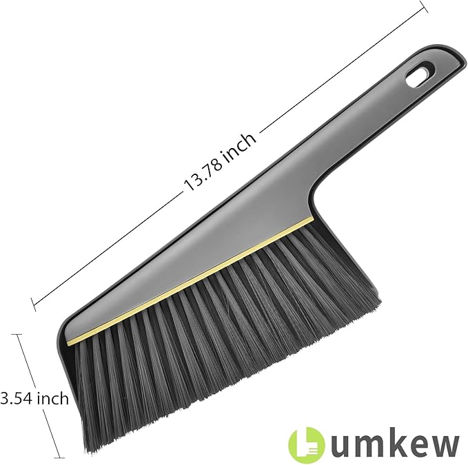 Small Broom and Dustpan Set, Hand Mini Dust-Pan and Brush, Handheld Portable Compact, 1 Piece, Gray