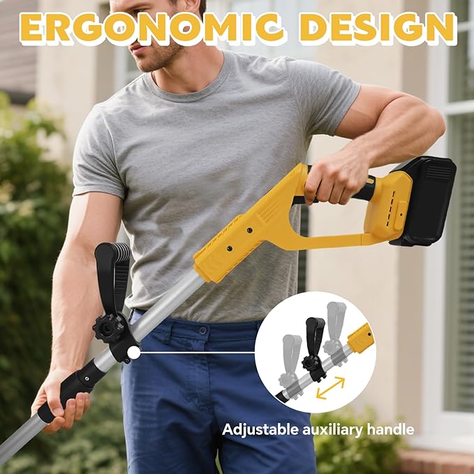 Cordless Tiller Cultivator for DeWalt 20V Battery, 330RPM Garden Cultivator,7.87" Tilling Width and 6.3" Depth Portable Rotary Tiller