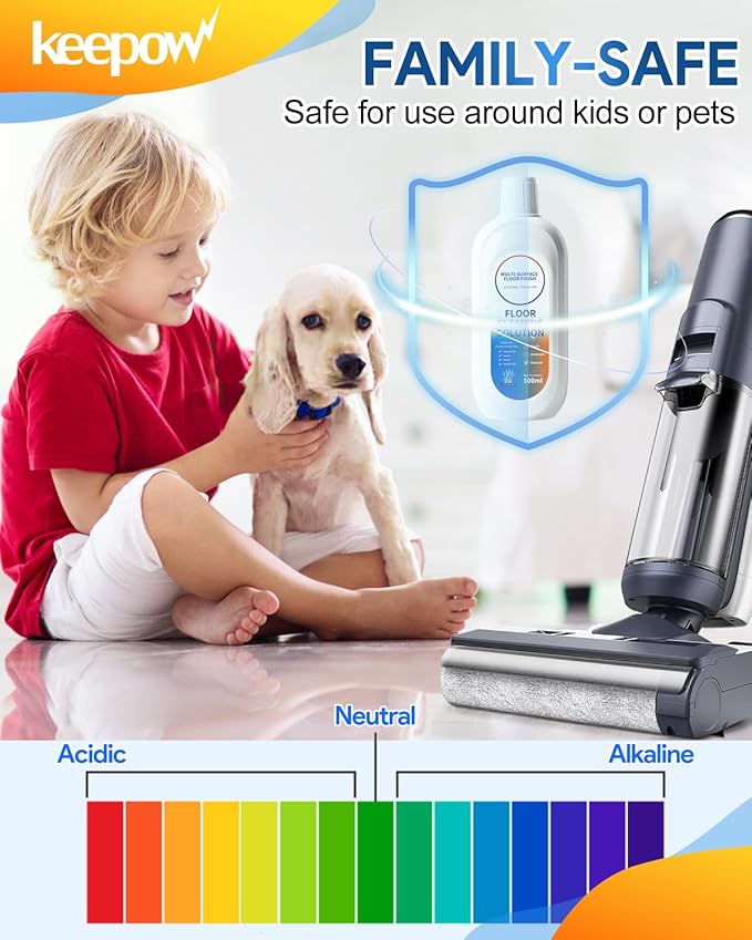 KEEPOW 2 Pack Floor Cleaning Solution for Tineco, Lavender Scent, Deep Cleans Multiple Hard Floors for iFLOOR Series, FLOOR ONE S3 / S5 / S6 / S7 / S9 Artist Series Wet Dry Vacuum (33.8 OZ)