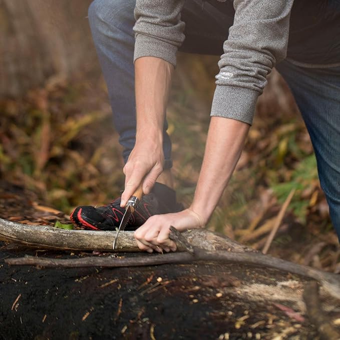 Opinel Folding Saw - Gardening and Camping Folding Carbon Steel Saw with Beechwood Handle