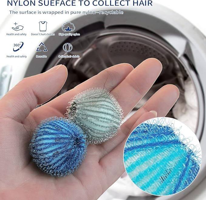 Dryer Balls Laundry Reusable, Softens Laundry Naturally Reduces Drying Time & Static Non-Toxic Washing Balls Reusable Dryer Balls for Laundry Bedding Clothes 6/9/12PCS