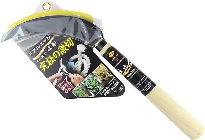 Japanese Weeding Steel Grass Sickle Gardening Tools [Made in Japan] Clearing Hand Held Garden Tool Farming Portable Weeder