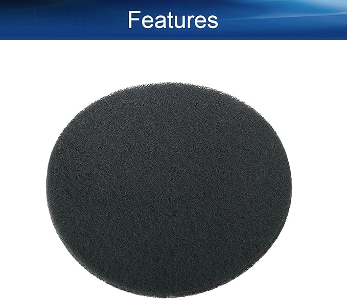 Auniwaig 1200-Grits 7 Inch Scrubber Scouring Pads Gray-Multipurpose, Drill Scuffing Disc Hoop and Loop Surface Conditioning Disc 6pcs