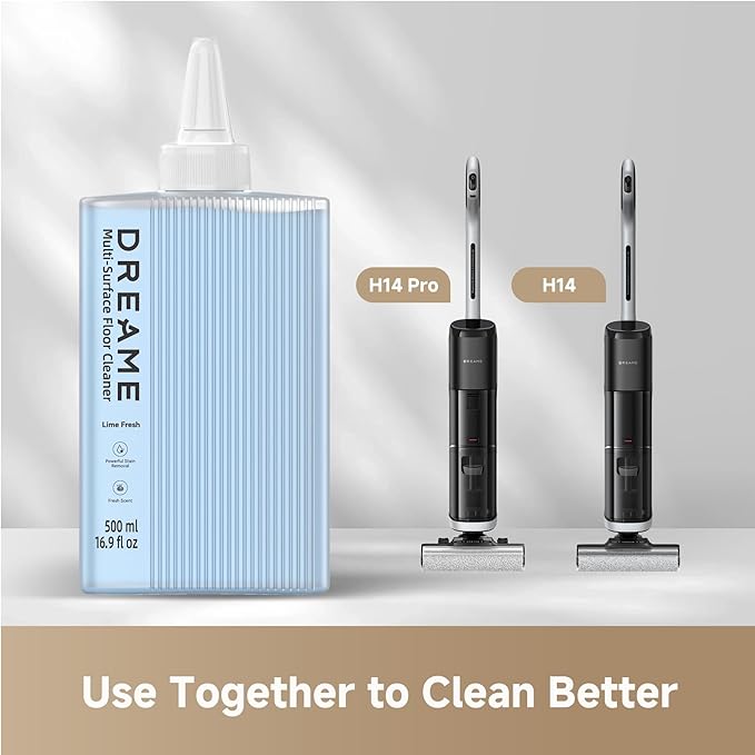 DREAME Replacement Cleaning Solution for H14 Wet Dry Vacuum Cleaner, 16.91oz (500 ml)
