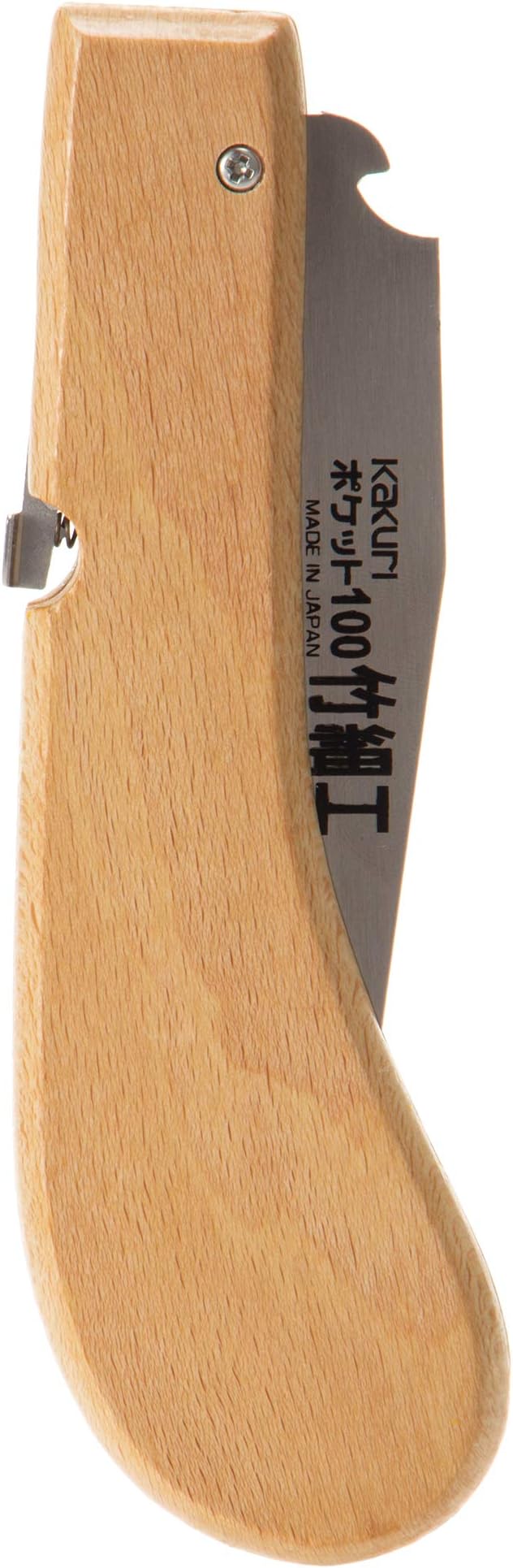 KAKURI Bamboo Saw Folding 4" for Bamboo Cutting, Japanese Pull Saw Razor Sharp Japanese Steel Blade, Mini Pocket Hand Saw for Bamboo Crafts, Hobby, Foldable Wood Handle, Made in JAPAN