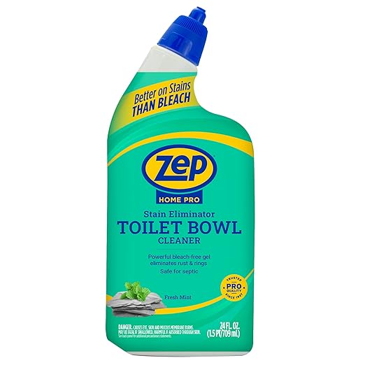 Zep Home Pro Pro-Strength Stain Eliminator Toilet Bowl Cleaner - 24 FL OZ (1 Pack) - Dissolves Tough Limesacle and Rust Stains