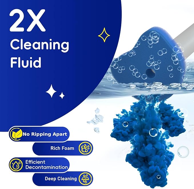 Newlonis® Disposable Toilet Brush with 8 Refills, Wall-Mounted Toilet Bowl Cleaning Wand, Toilet Brush with Holder