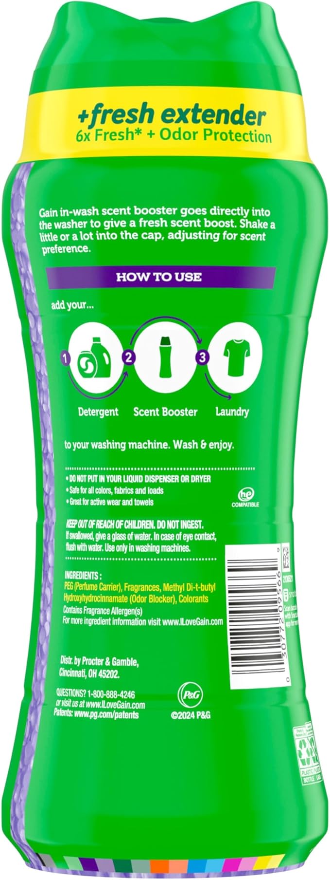 Gain In-Wash Laundry Scent Booster, Moonlight Breeze Scent, 12.2 OZ, Fresh Extender + Odor Protection