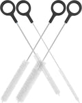 Heavy Duty Cleaning Brushes Set of 4 - Extra Long Straw Cleaners for Metal and Plastic Reusable Drinking Straws, to Clean Small Spaces, Sippy Cups, Water Bottles - Sturdy Hard Brush Bristles
