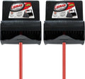 Libman Commercial 919 Lobby Dust Pan and Broom Set (Open Lid), 41" Length, 12" Width, Black/Red (Pack of 2)