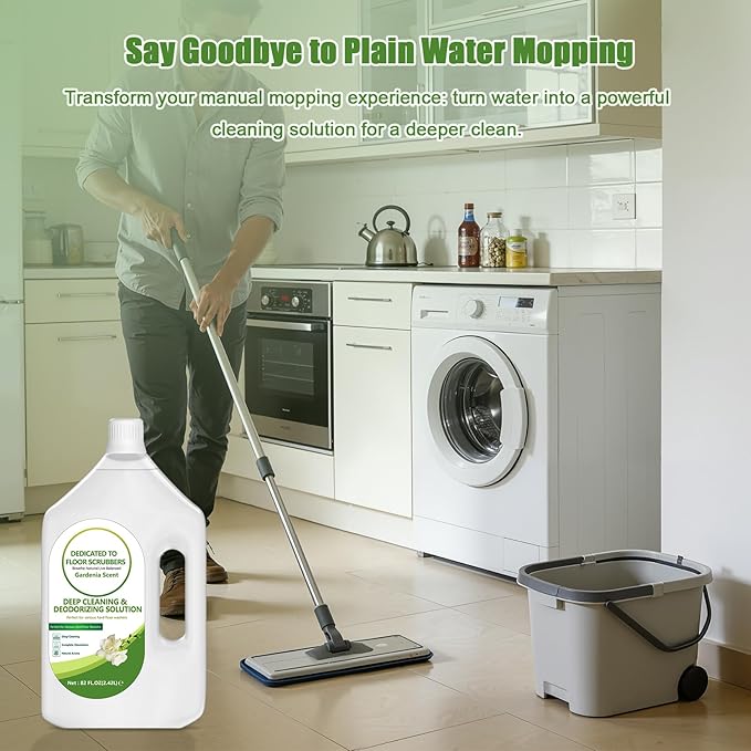 Floor Cleaning Solution Compatible with Tineco – 82 FL OZ Gardenia Floor Cleaner – Sweet, Long-lasting Fragrance, – For All Cordless Wet/Dry Vacuum Mop Cleaner & Robot Vacuums with Mopping
