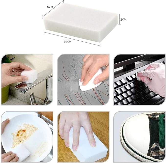 10 Pcs/lot Magic Sponge Eraser Multi-Functional Melamine Foam Cleaner 100x60x20mm
