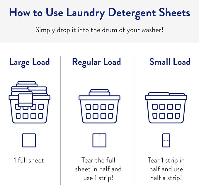 The Clean People Laundry Detergent Sheets - Laundry Soap - Ultra Concentrated, Recyclable Packaging, Stain Fighting - Fresh Scent, 96 Pack