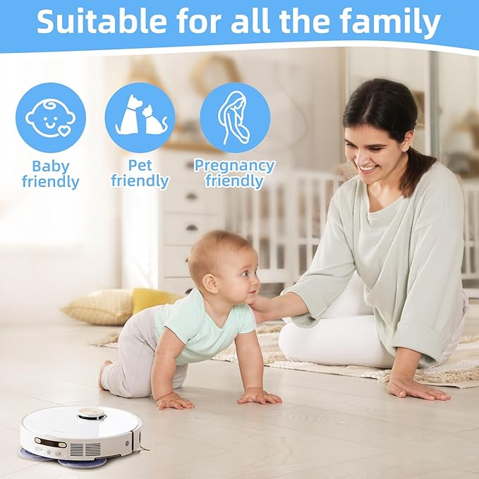 1000 ml Floor Cleaning Solution for Roborock Qrevo / QV 35A / QV 35S / Saros 10 / Saros 10R / Saros Z70 / S8 / S7 / Q10 / Q8 / Q7 / Q5 Pro / F25 Series Vacuum Robot, Vacuum Cleaner Detergent Refill