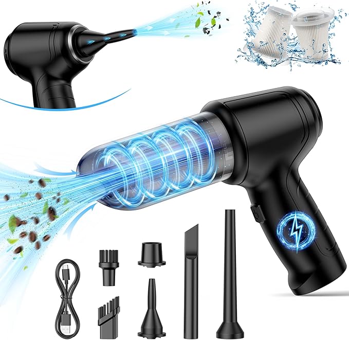 Handheld Car Vacuum Cleaner 12 Handheld Car Vacuum - 15000Pa Cordless Wet/Dry, 120W High Power with Complete Accessory Kit for Cars, Pet Hair, Home & Office Black