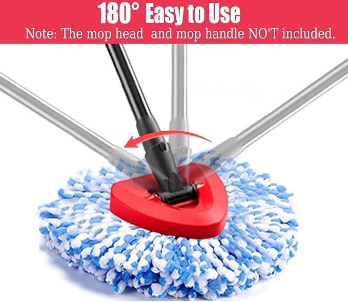 Spin Mop Replacement Base Head Compatible RinseClean 2-Tank System Mop Rotating Triangle Mop Head Cover Replacement Rotating Mop Base Plastic Base Part