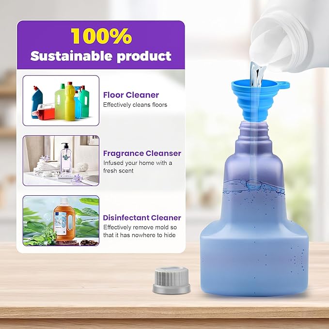 Reusable Bottle for Swiffer Wet Jet Mop, 500ml /17 FL OZ Cleaner Solution Empty Bottle