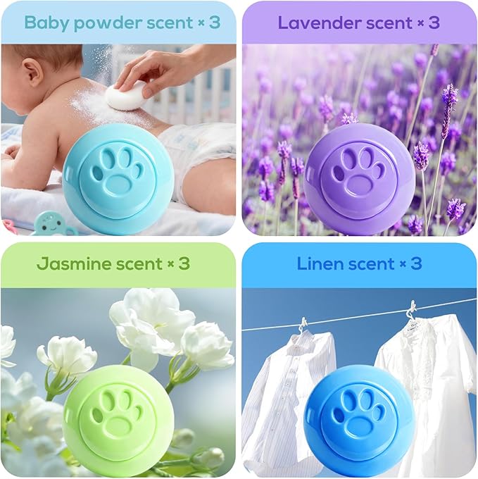 SCENTORINI Shoe Deodorizer Balls, 12 Pack Sneaker Deodorizer Balls, Odor Eliminator for Smell Shoes, Long Lasting Shoe Freshener for Gym Bags, Drawers and Small Spaces