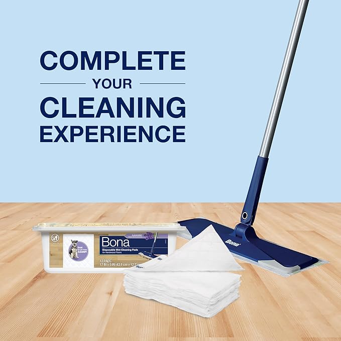 Bona® Disposable Wet Cleaning Pads for Hardwood Floors, Lavender Scent