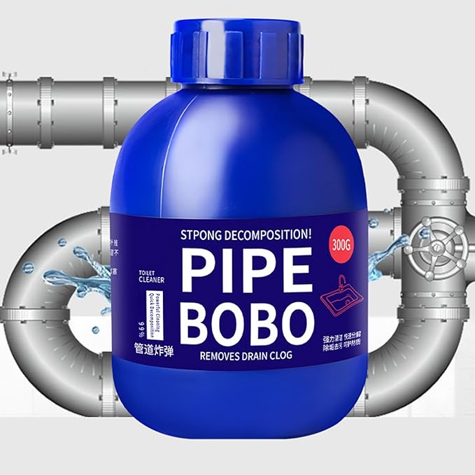 Heavy-Duty Pipe Declogger & Deodorizer, Professional Strength Pipe Dredging Formula, Fast-Acting Sink/Toilet/Kitchen Drain Opener, Powerful Unclogging, Clog Remover, Shower, Tub, Compatible (3)