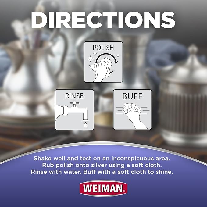 Weiman Silver Polish, 8 ounce Bottles, pack of 2