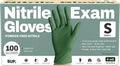 SUP Disposable Nitrile Gloves, Powder-Free Latex-Free Food Safe Cooking Home Cleaning Non-Sterile Glove, Moss Green, 100 Ct