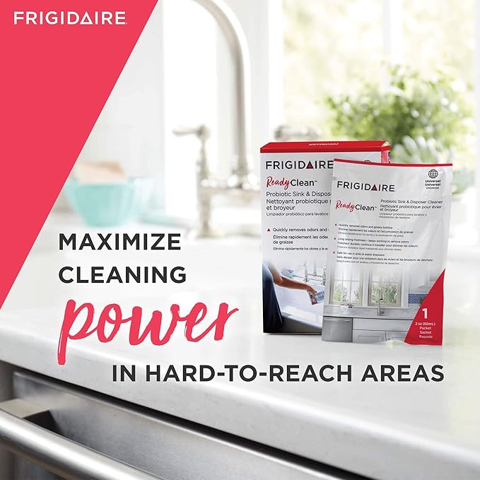 Frigidaire 10FFPROS02 ReadyClean Probiotic Sink & Disposer Cleaner, 6 Treatments