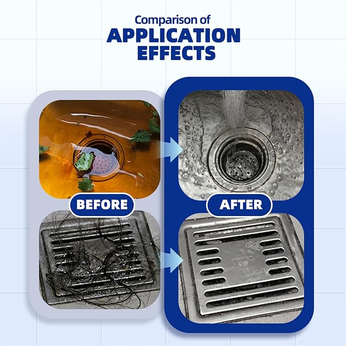 Liapu Drain Clog Remover, Pipeline Dredging Agent, Powerful Quick Cleaning Drain Toilet Cleaner Tool, Unclog Toilet Clog And Kitchen Sink Pipe Unblocker Powder