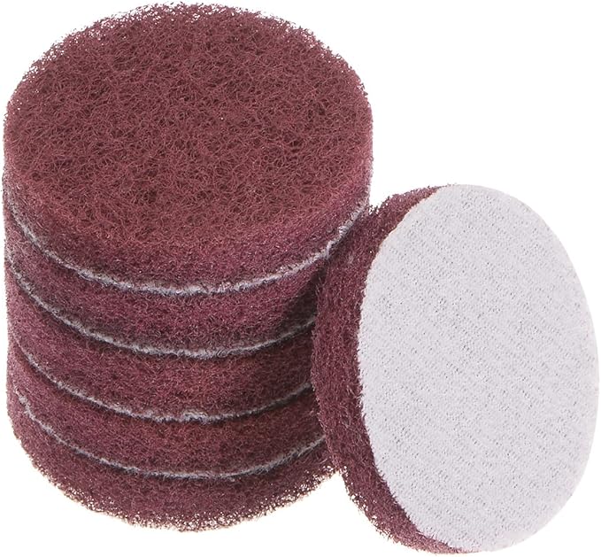 HARFINGTON 6pcs Drill Power Brush 2 inch Tile Scrubber Scouring Pads 800 Grit for Bathroom Kitchen Household Cleaning