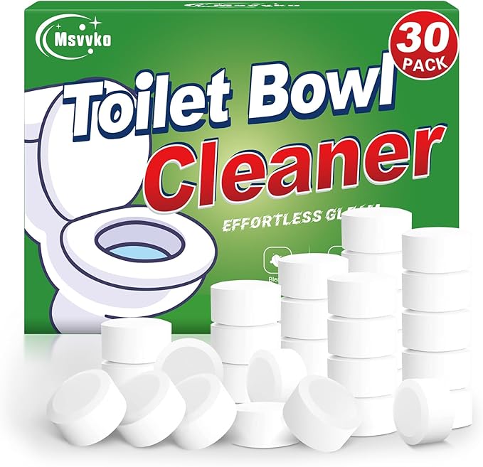 Toilet Bowl Cleaner Tablets 30 PACK Automatic Toilet Tank Cleaners Hands-Free Continuous Cleaning for Bathroom Toilet Bowl