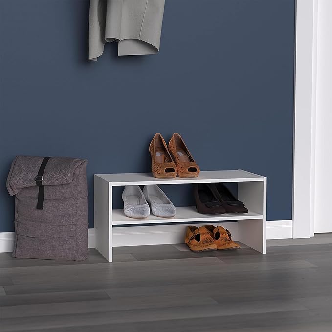 ClosetMaid #8993 Stackable 24in. Wide Horizontal Organizer, White